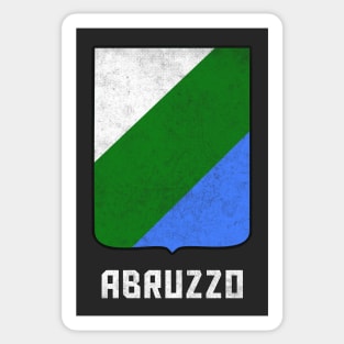 Abruzzo Italia Flag / Vintage Look Faded Design Sticker